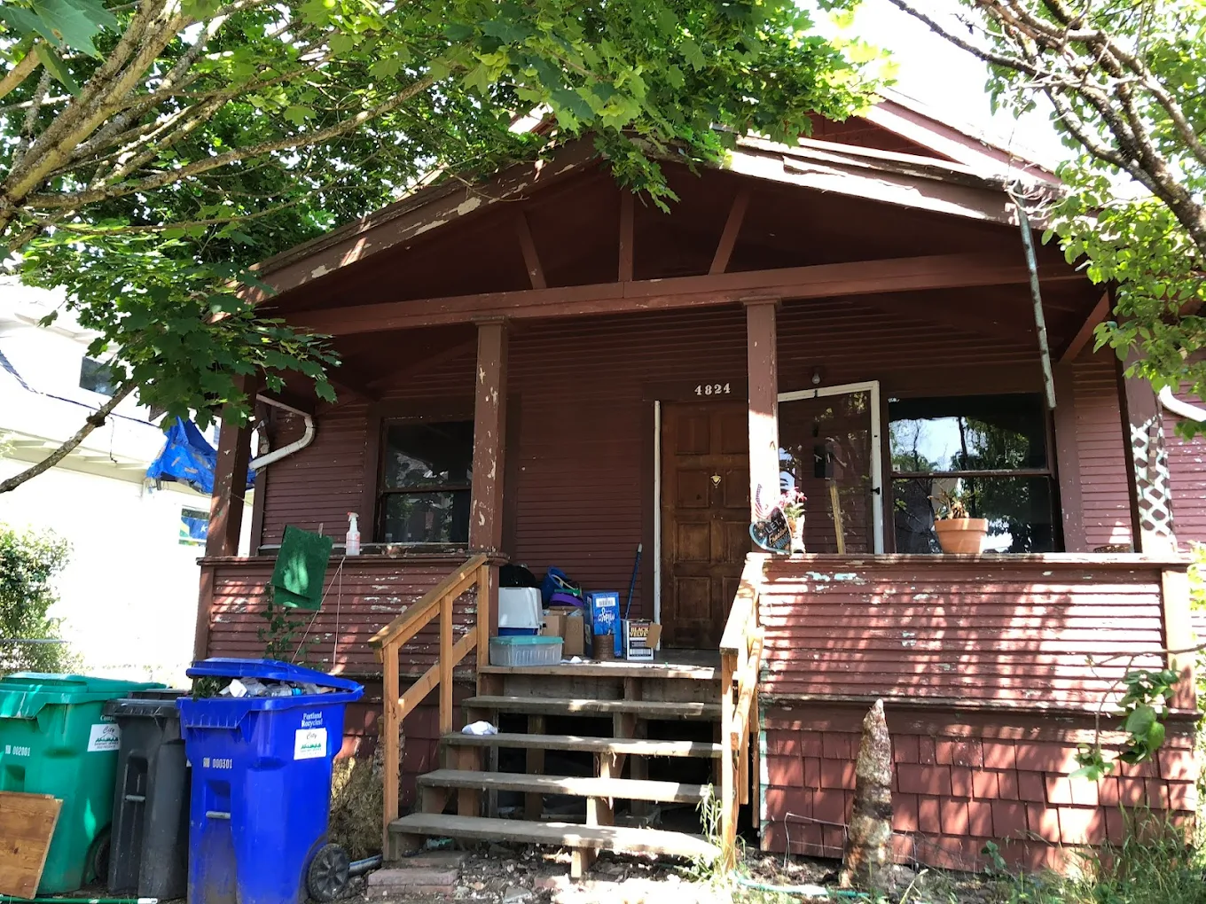 Bungalow exterior before restoration