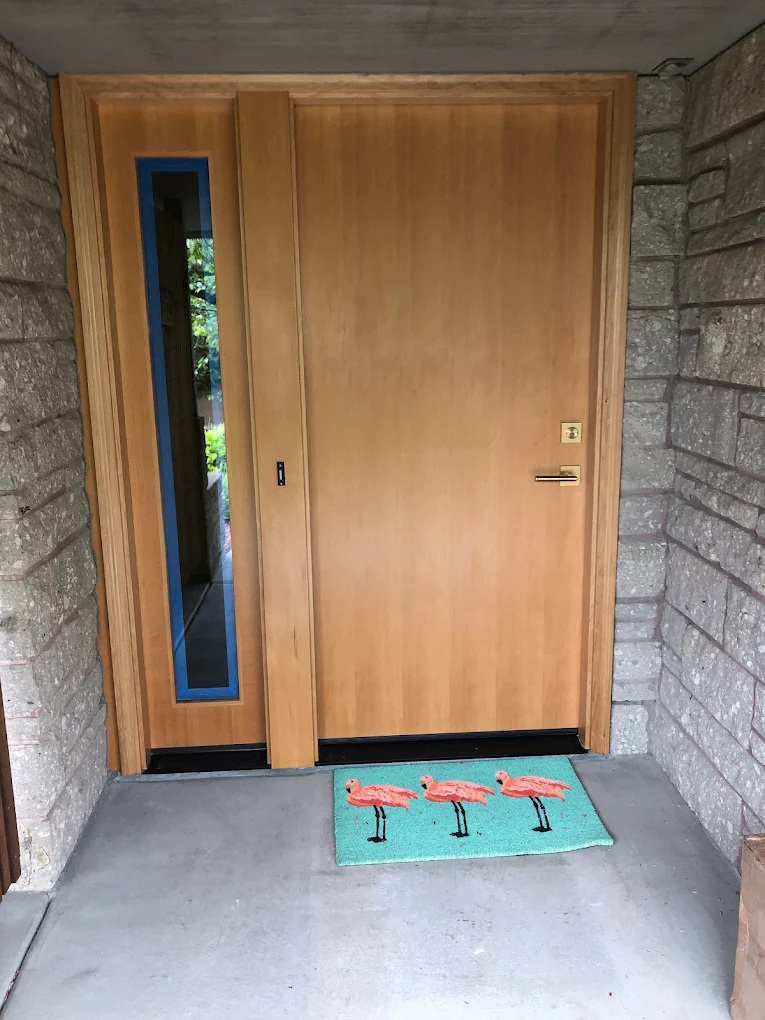 Custom wood entry door