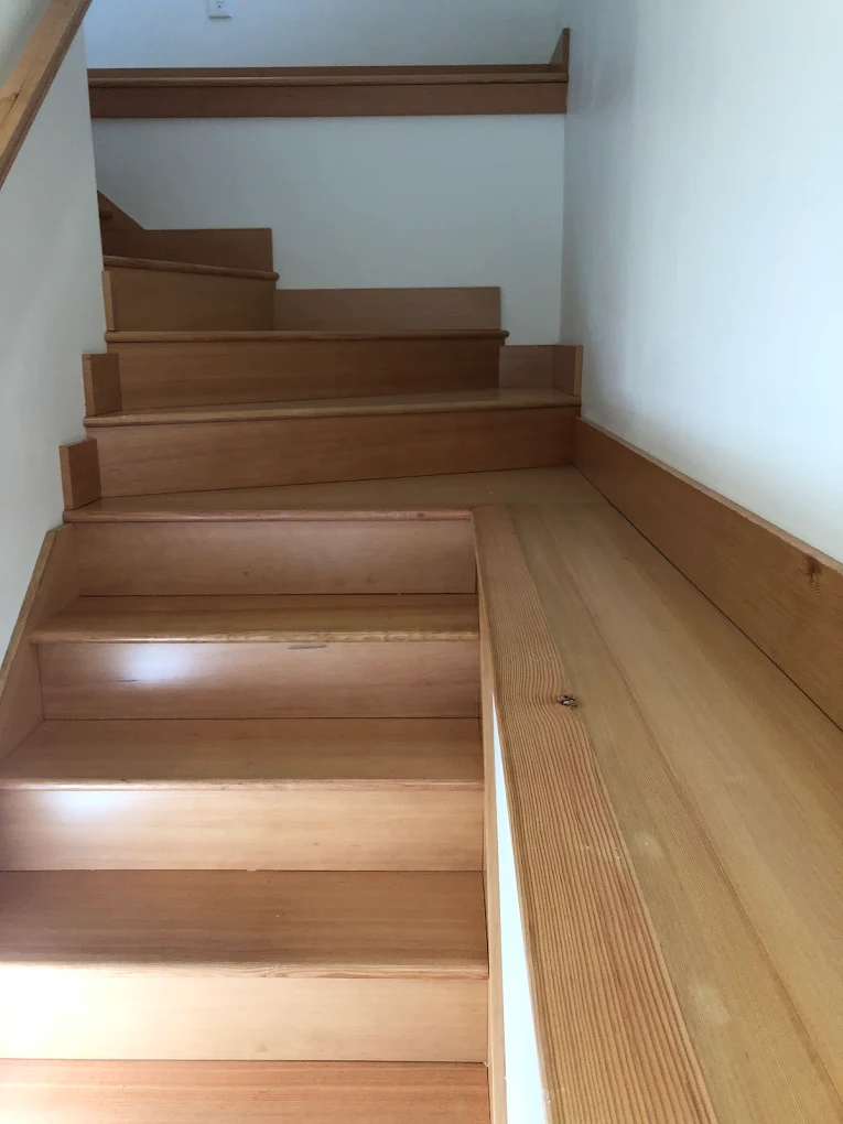 Refinished fir staircase