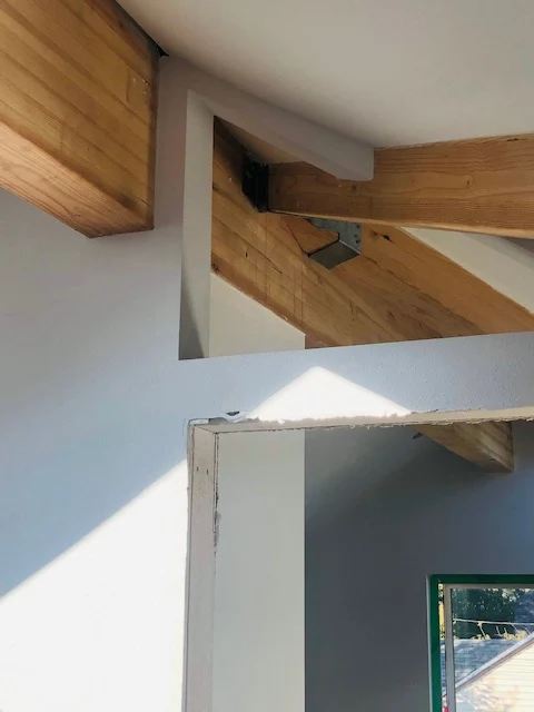 Wood beam vault detail