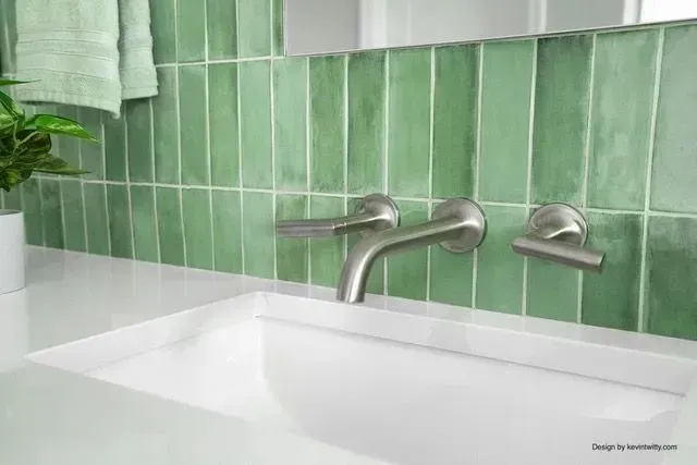 Faucet and stone edge detail