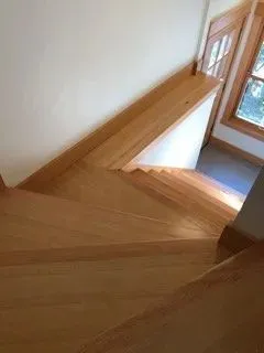 Refinished hardwood staircase